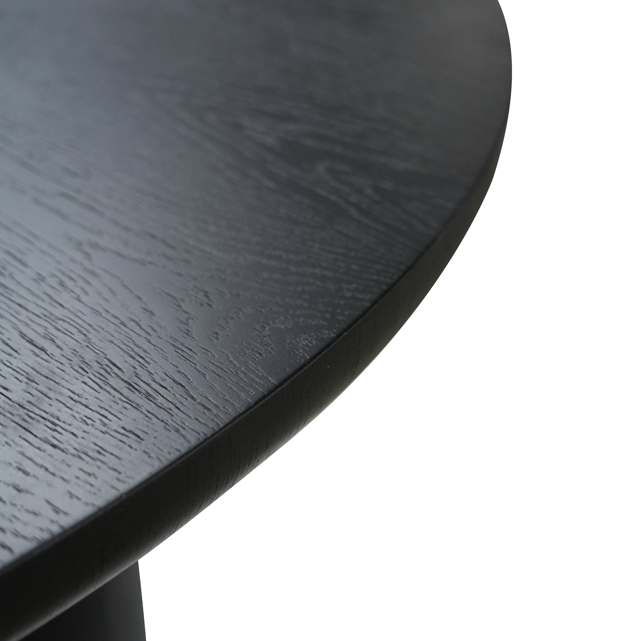 Nobu 1.5m Round Dining Table - Full Black Oak Dining Table Century-Core