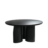 Nobu 1.5m Round Dining Table - Full Black Oak Dining Table Century-Core