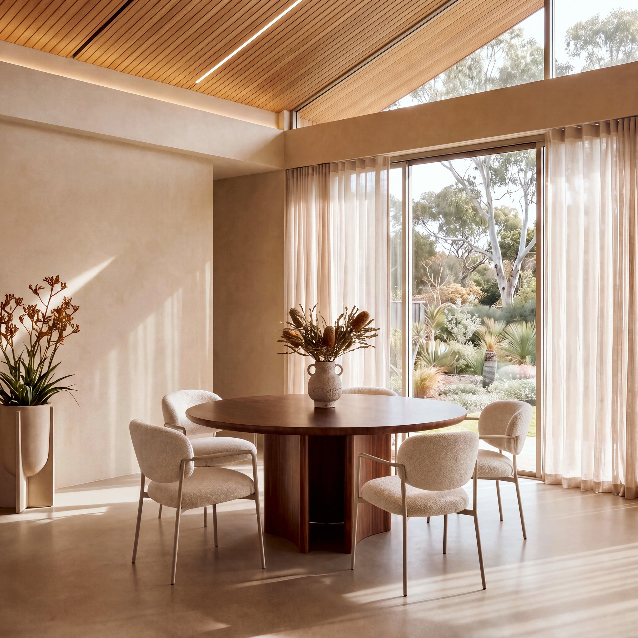 Mira 1.5m Round Dining Table - Walnut Dining Table Century-Core