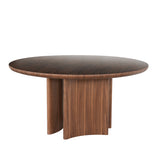 Mira 1.5m Round Dining Table - Walnut Dining Table Century-Core
