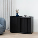 Kobus 100cm Sideboard Unit - Full Black Buffet & Sideboard KD-Core