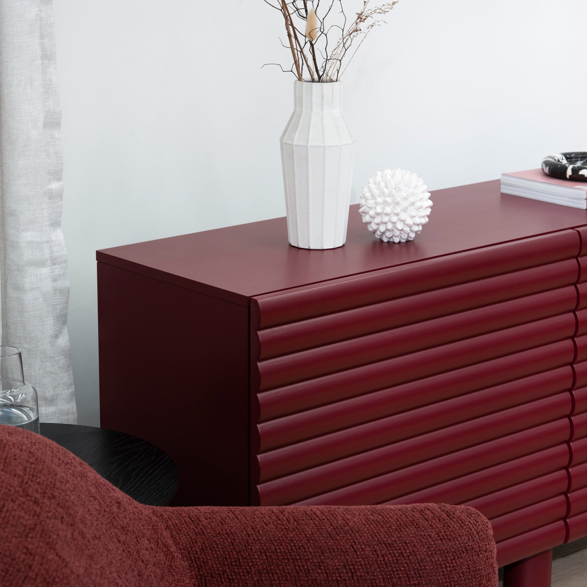 Ex Display - Vasuda 1.5m Sideboard Unit - Red Buffet & Sideboard KD-Core