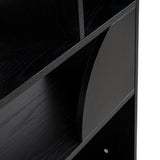 Ex Display - Adone 1.6m (H) Book Shelf - Full Black Bookshelf KD-Core