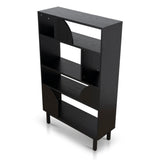 Ex Display - Adone 1.6m (H) Book Shelf - Full Black Bookshelf KD-Core