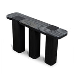 Ex Display - Velanova 1.5m Marble Console Table - Black Console Table Mika-Core