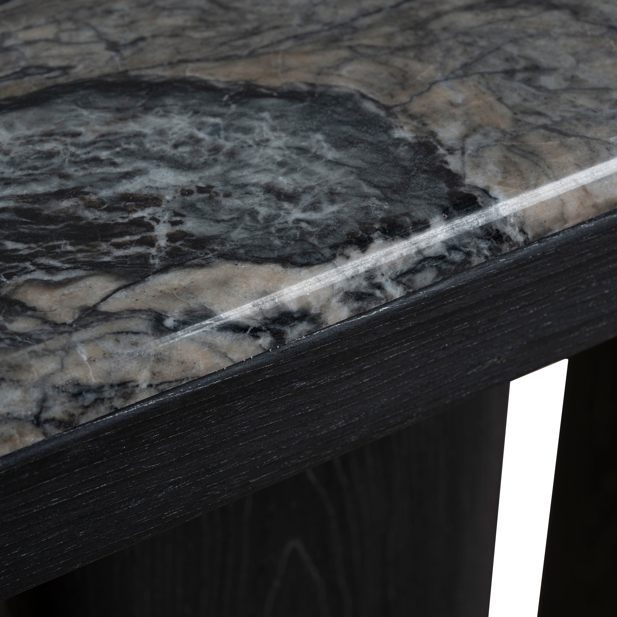 Ex Display - Velanova 1.5m Marble Console Table - Black Console Table Mika-Core