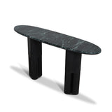 Ex Display - Arvilo 1.5m Marble Console Table - Black Console Table Mika-Core