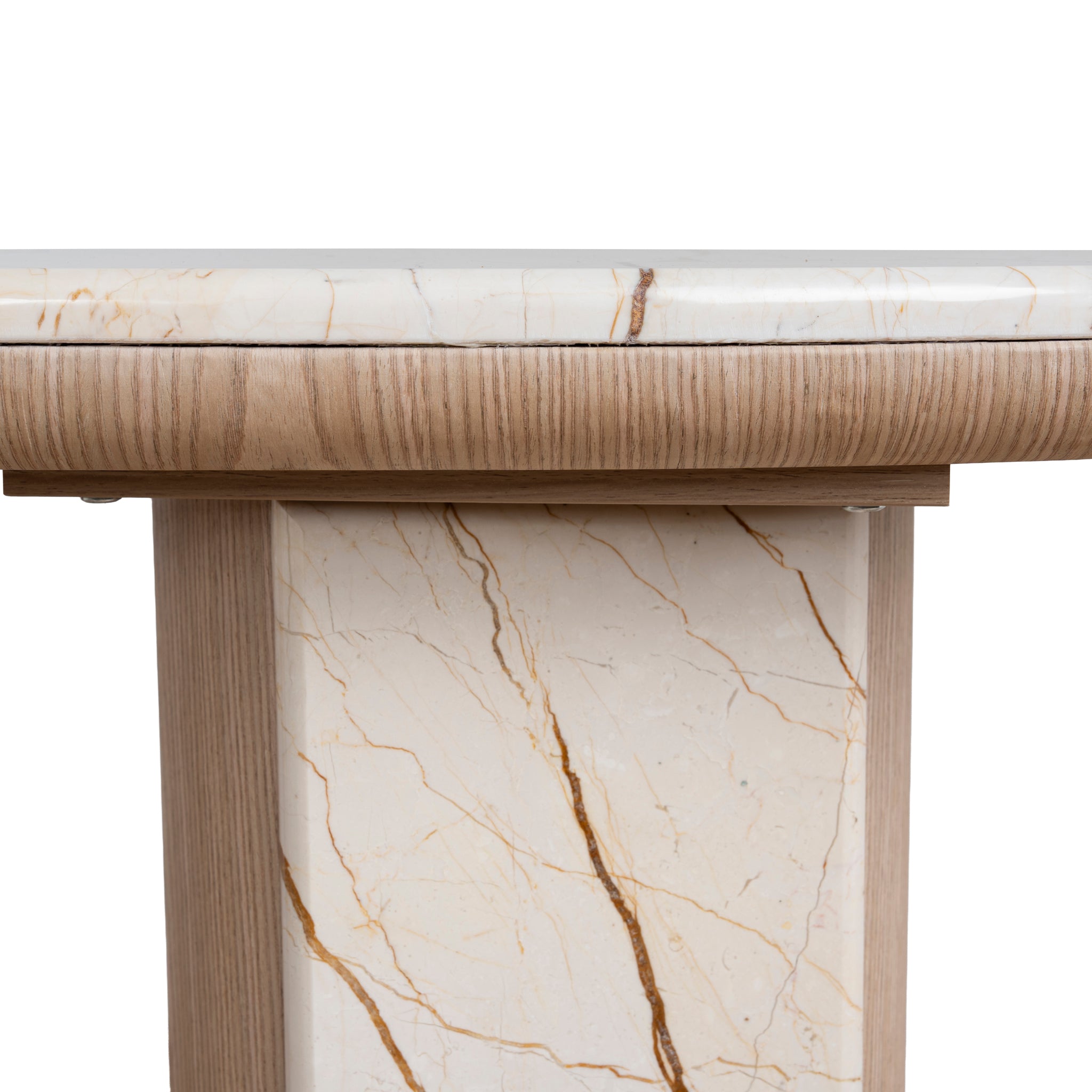 Ex Display - Dravine 1.5m Marble Console Table - Natural Console Table Mika-Core