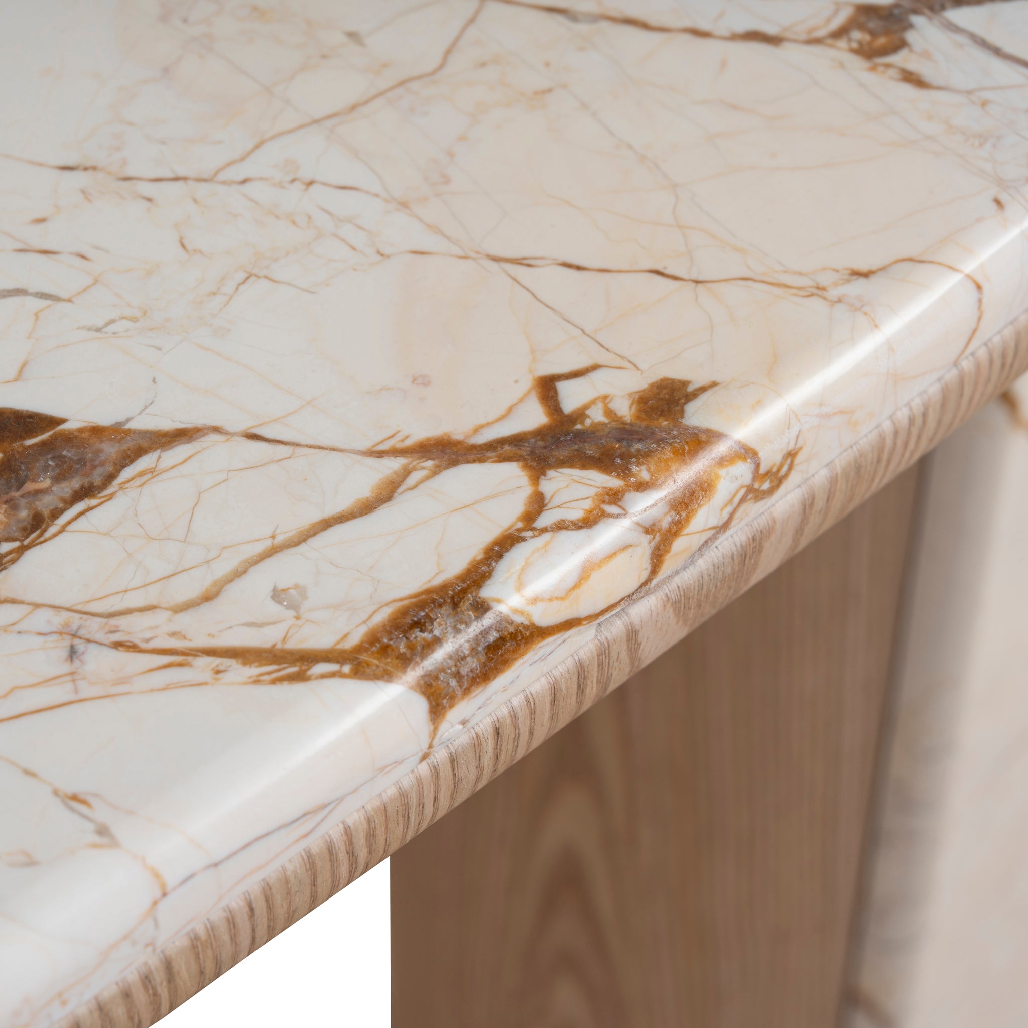 Ex Display - Dravine 1.5m Marble Console Table - Natural Console Table Mika-Core