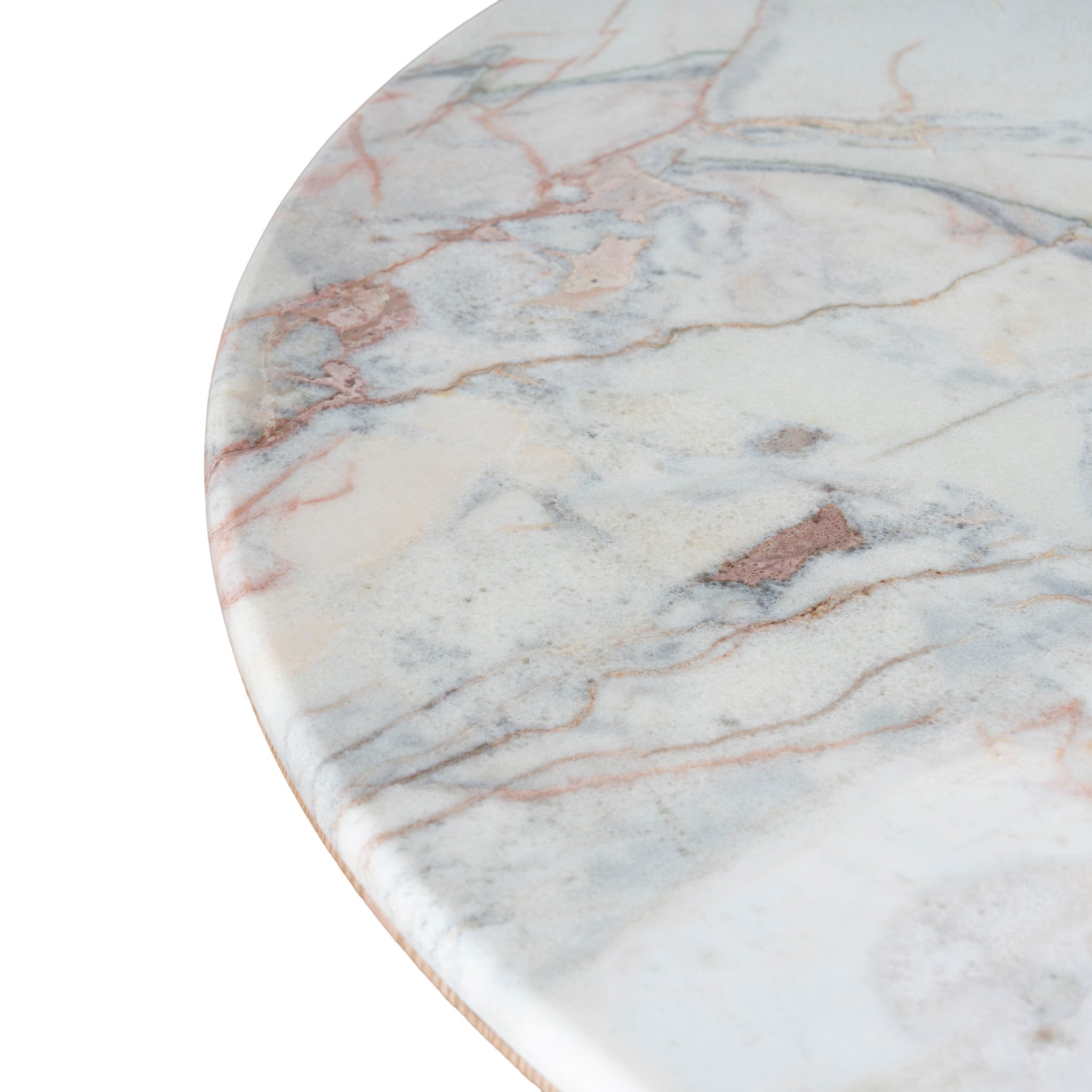 Ex Display - Vienna 2.2m White Marble Dining Table - Natural Dining Table Mika-Core