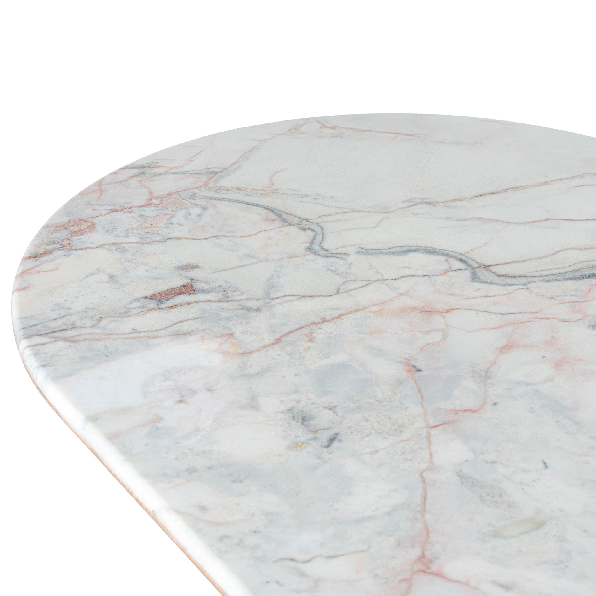 Ex Display - Vienna 2.2m White Marble Dining Table - Natural Dining Table Mika-Core