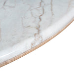 Ex Display - Vienna 2.2m White Marble Dining Table - Natural Dining Table Mika-Core