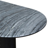 Ex Display - Vienna 2.2m Black Marble Dining Table - Black Dining Table Mika-Core