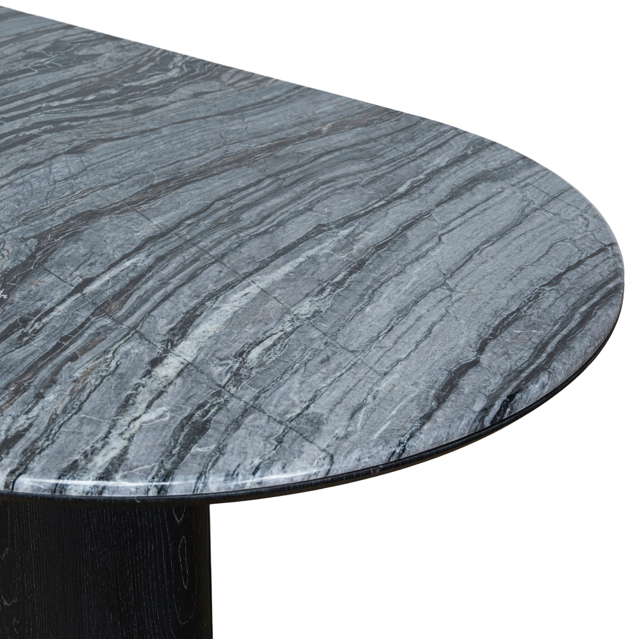 Ex Display - Vienna 2.2m Black Marble Dining Table - Black Dining Table Mika-Core