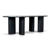Ex Display - Vienna 2.2m Black Marble Dining Table - Black Dining Table Mika-Core