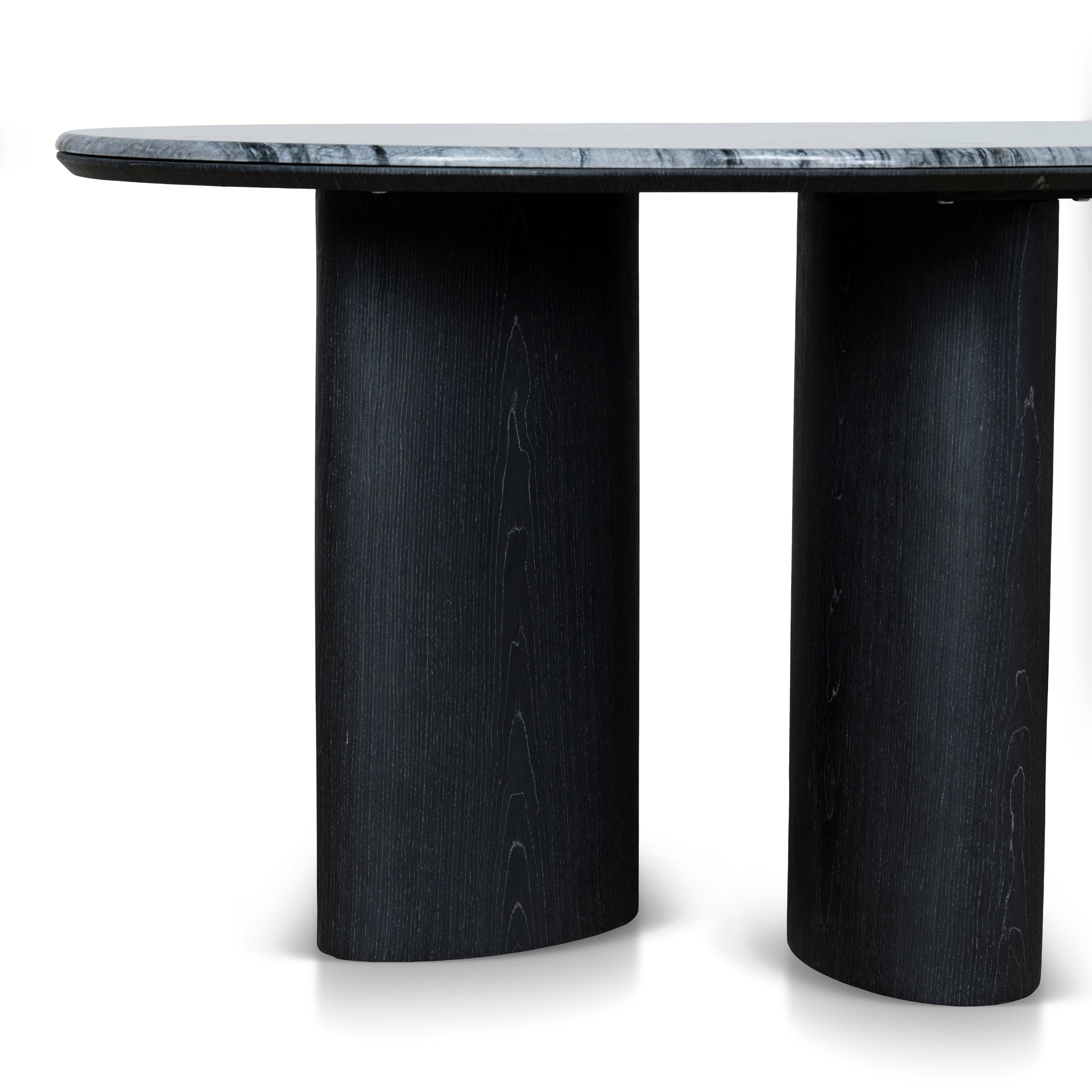 Ex Display - Vienna 2.2m Black Marble Dining Table - Black Dining Table Mika-Core