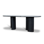 Ex Display - Vienna 2.2m Black Marble Dining Table - Black Dining Table Mika-Core