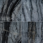 Ex Display - Vienna 2.2m Black Marble Dining Table - Black Dining Table Mika-Core