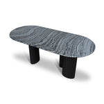Ex Display - Vienna 2.2m Black Marble Dining Table - Black Dining Table Mika-Core