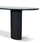 Ex Display - Vienna 2.2m Black Marble Dining Table - Black Dining Table Mika-Core