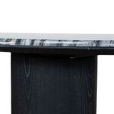 Ex Display - Vienna 2.2m Black Marble Dining Table - Black Dining Table Mika-Core