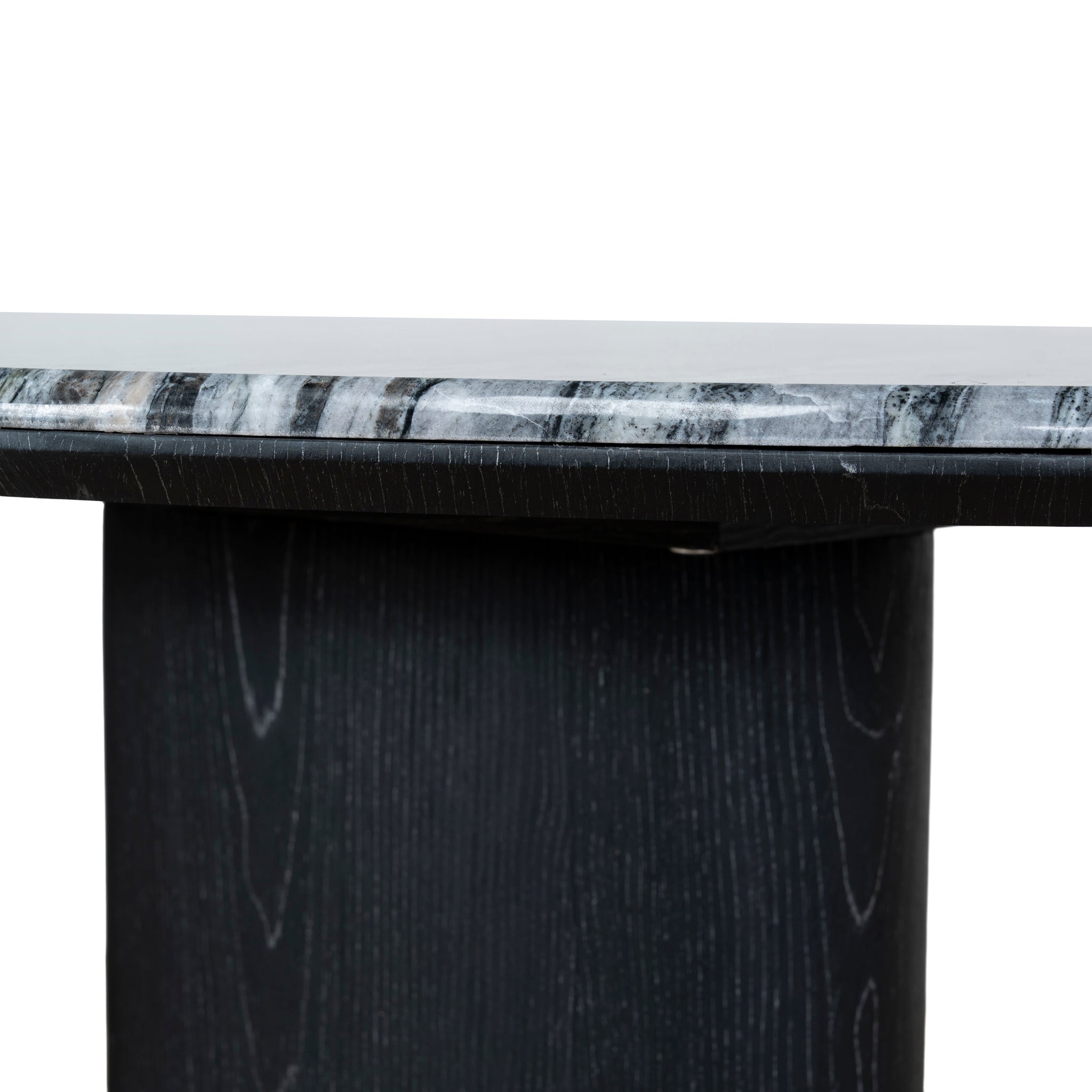 Ex Display - Vienna 2.2m Black Marble Dining Table - Black Dining Table Mika-Core