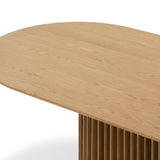 Arvena 2.2m Oval Dining Table - Natural Dining Table Cube Home-Core