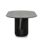 Arvena 2.2m Oval Dining Table - Black Stain Dining Table Cube Home-Core