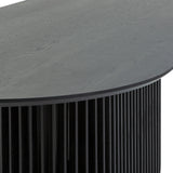 Arvena 2.2m Oval Dining Table - Black Stain Dining Table Cube Home-Core