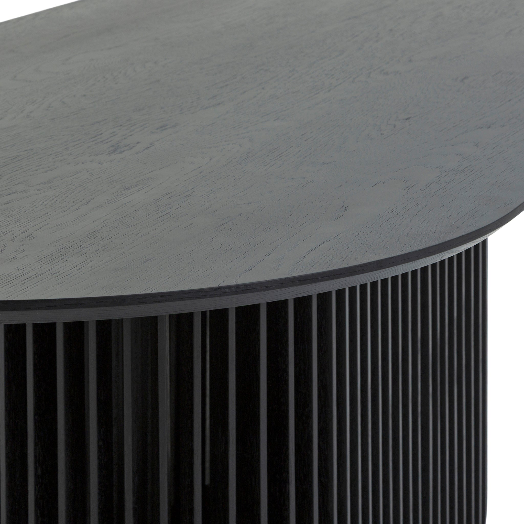 Arvena 2.2m Oval Dining Table - Black Stain Dining Table Cube Home-Core