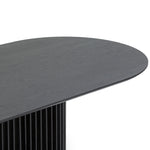 Arvena 2.2m Oval Dining Table - Black Stain Dining Table Cube Home-Core