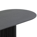 Arvena 2.2m Oval Dining Table - Black Stain Dining Table Cube Home-Core