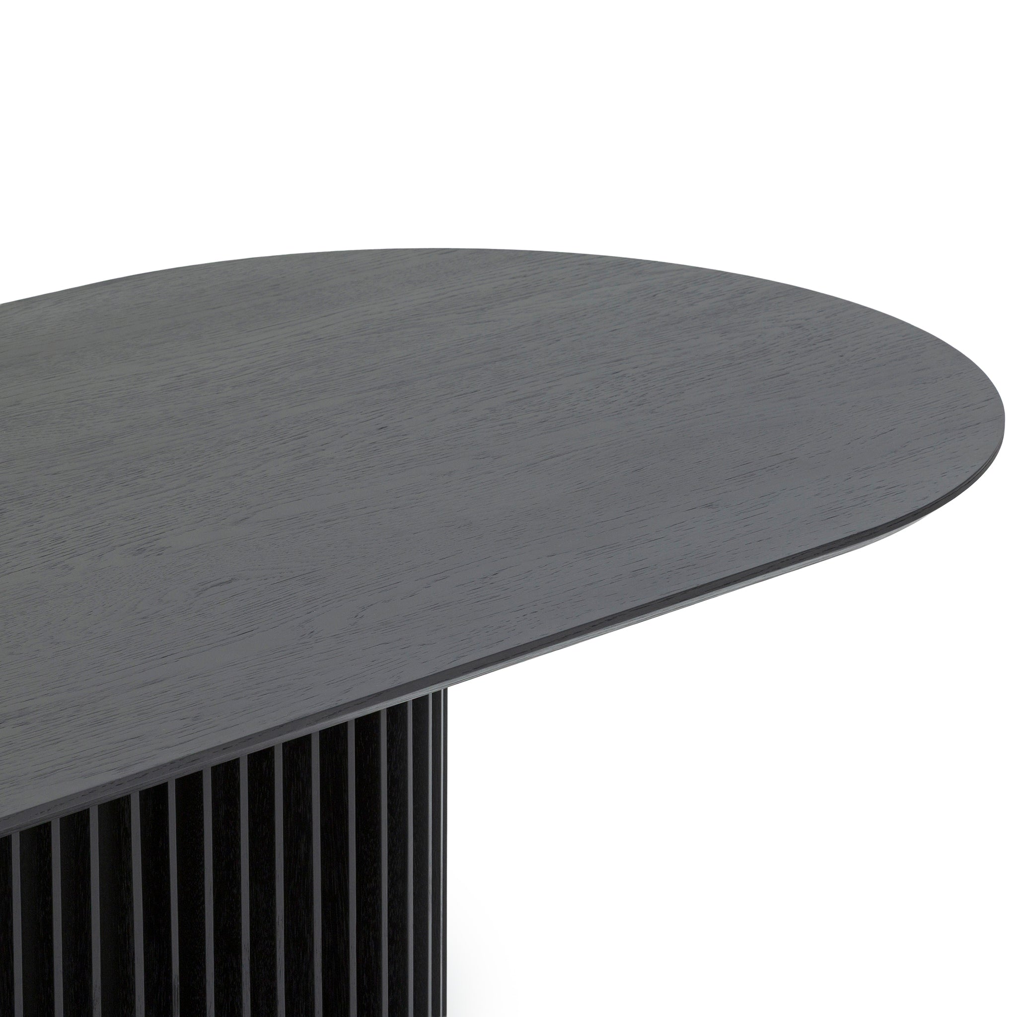 Arvena 2.2m Oval Dining Table - Black Stain Dining Table Cube Home-Core