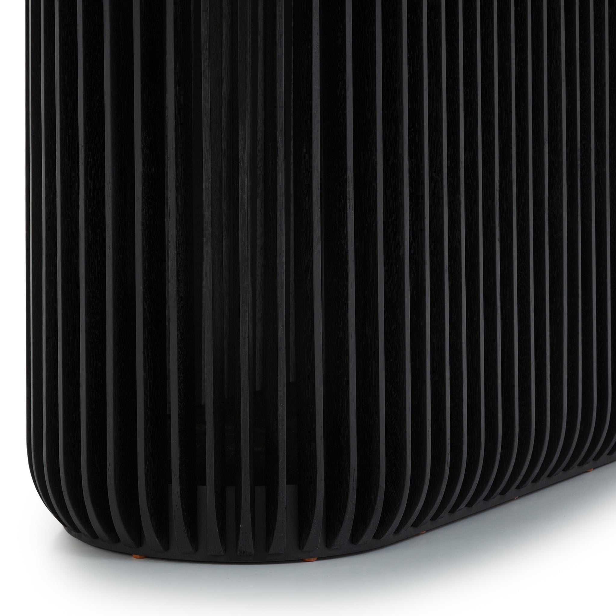 Arvena 2.2m Oval Dining Table - Black Stain Dining Table Cube Home-Core