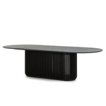 Arvena 2.8m Oval Dining Table - Black Stain Dining Table Cube Home-Core