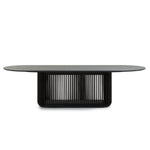Arvena 2.8m Oval Dining Table - Black Stain Dining Table Cube Home-Core