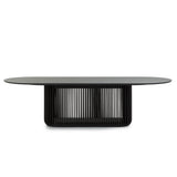 Arvena 2.8m Oval Dining Table - Black Stain Dining Table Cube Home-Core