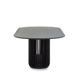 Arvena 2.8m Oval Dining Table - Black Stain Dining Table Cube Home-Core