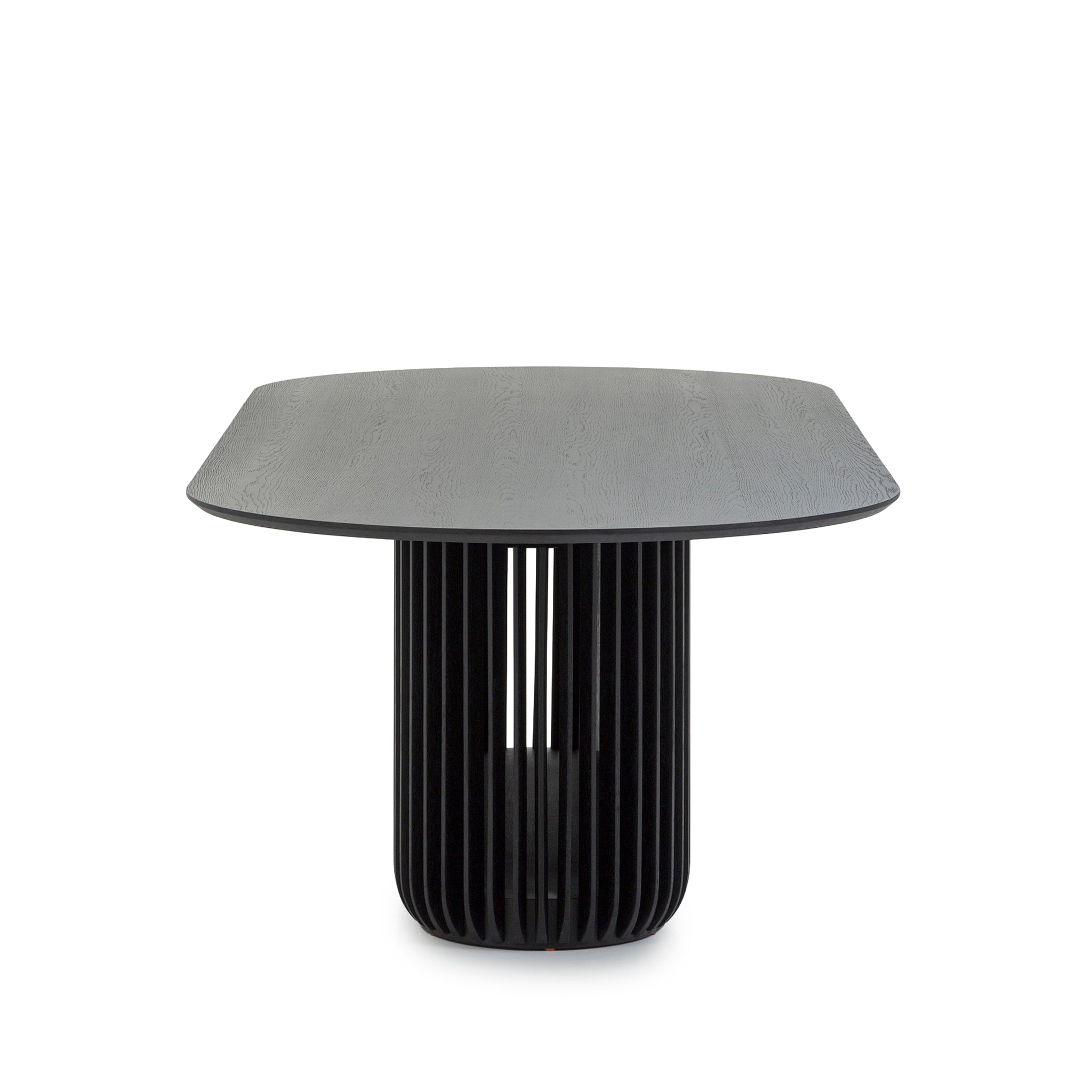 Arvena 2.8m Oval Dining Table - Black Stain Dining Table Cube Home-Core