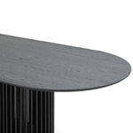 Arvena 2.8m Oval Dining Table - Black Stain Dining Table Cube Home-Core