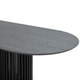 Arvena 2.8m Oval Dining Table - Black Stain Dining Table Cube Home-Core