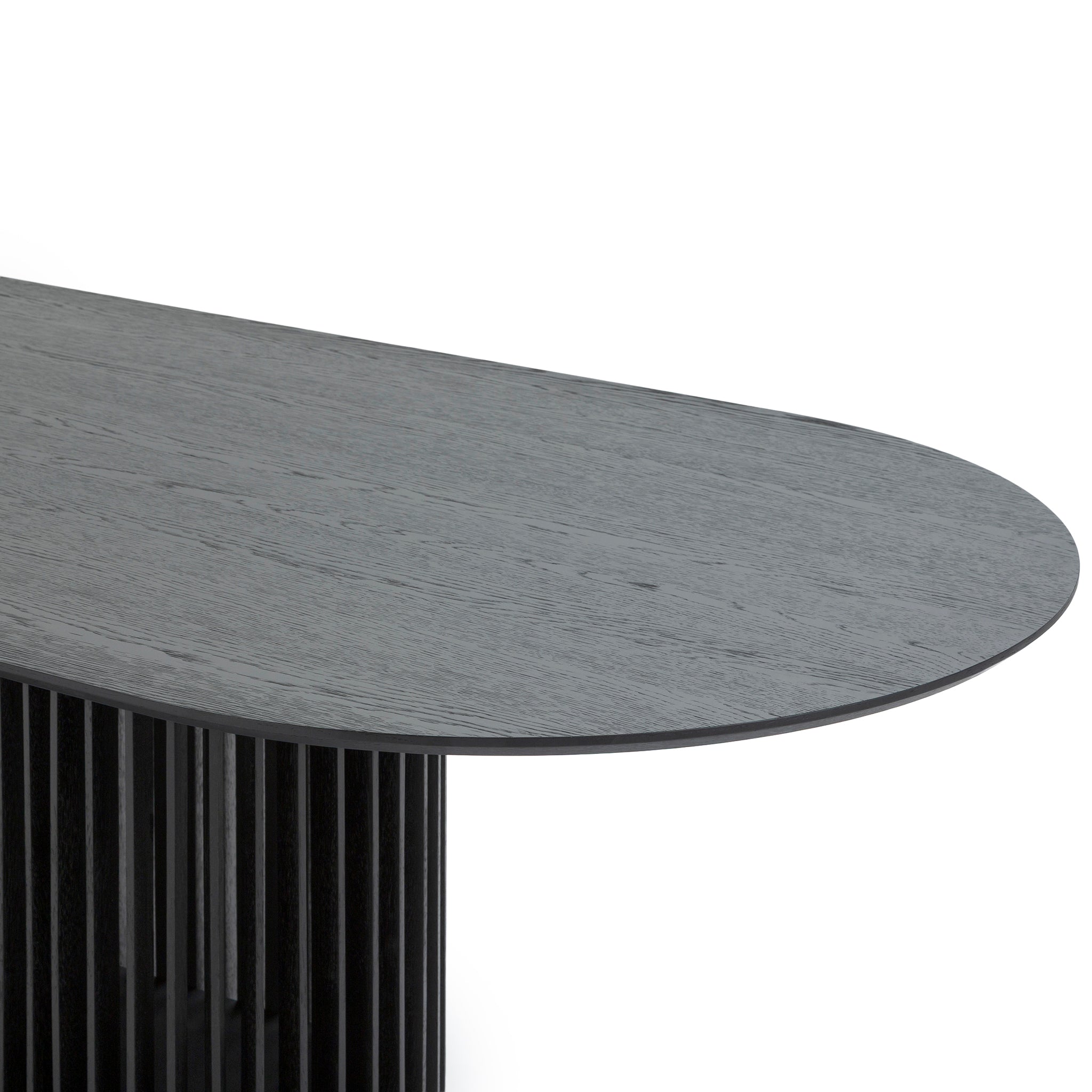 Arvena 2.8m Oval Dining Table - Black Stain Dining Table Cube Home-Core