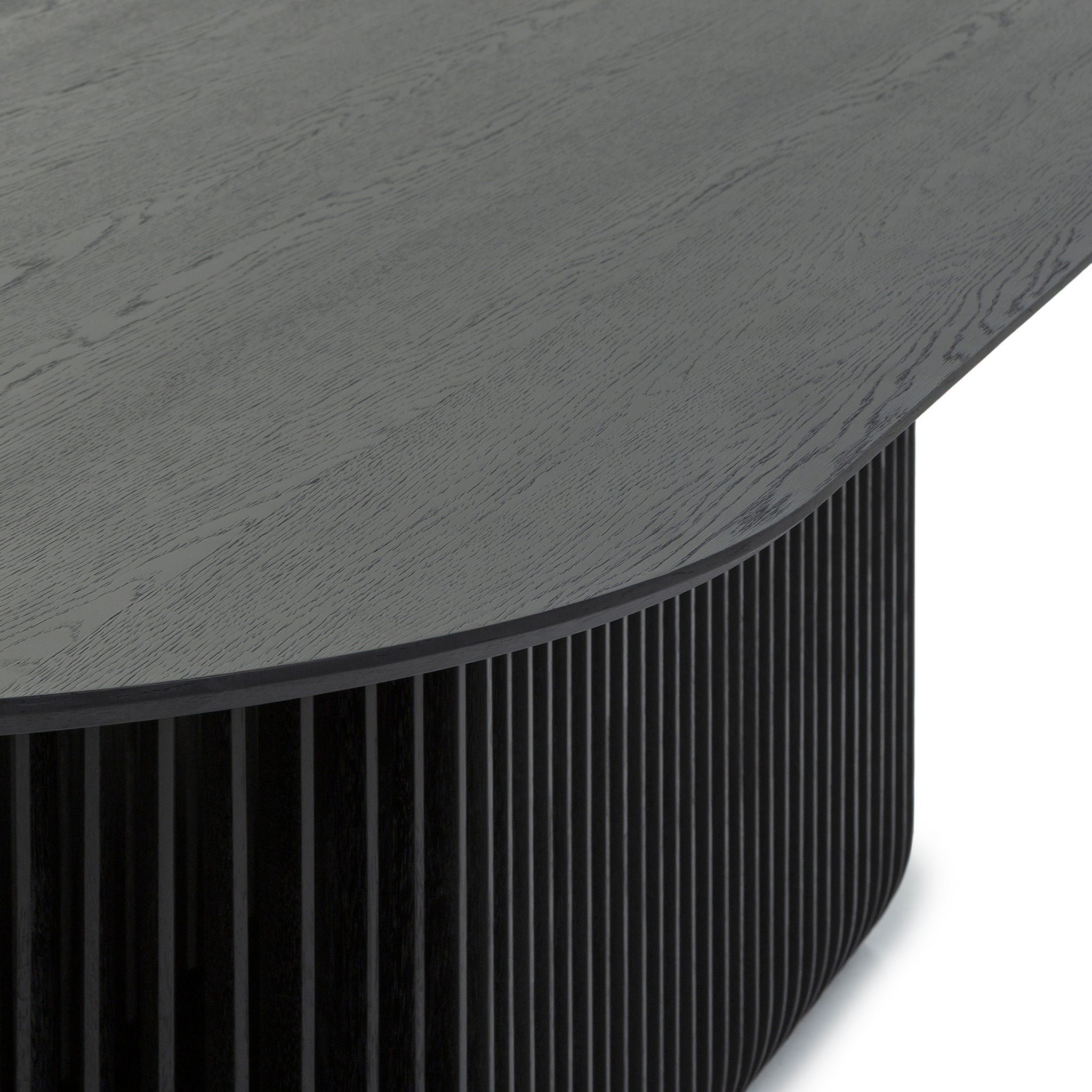 Arvena 2.8m Oval Dining Table - Black Stain Dining Table Cube Home-Core