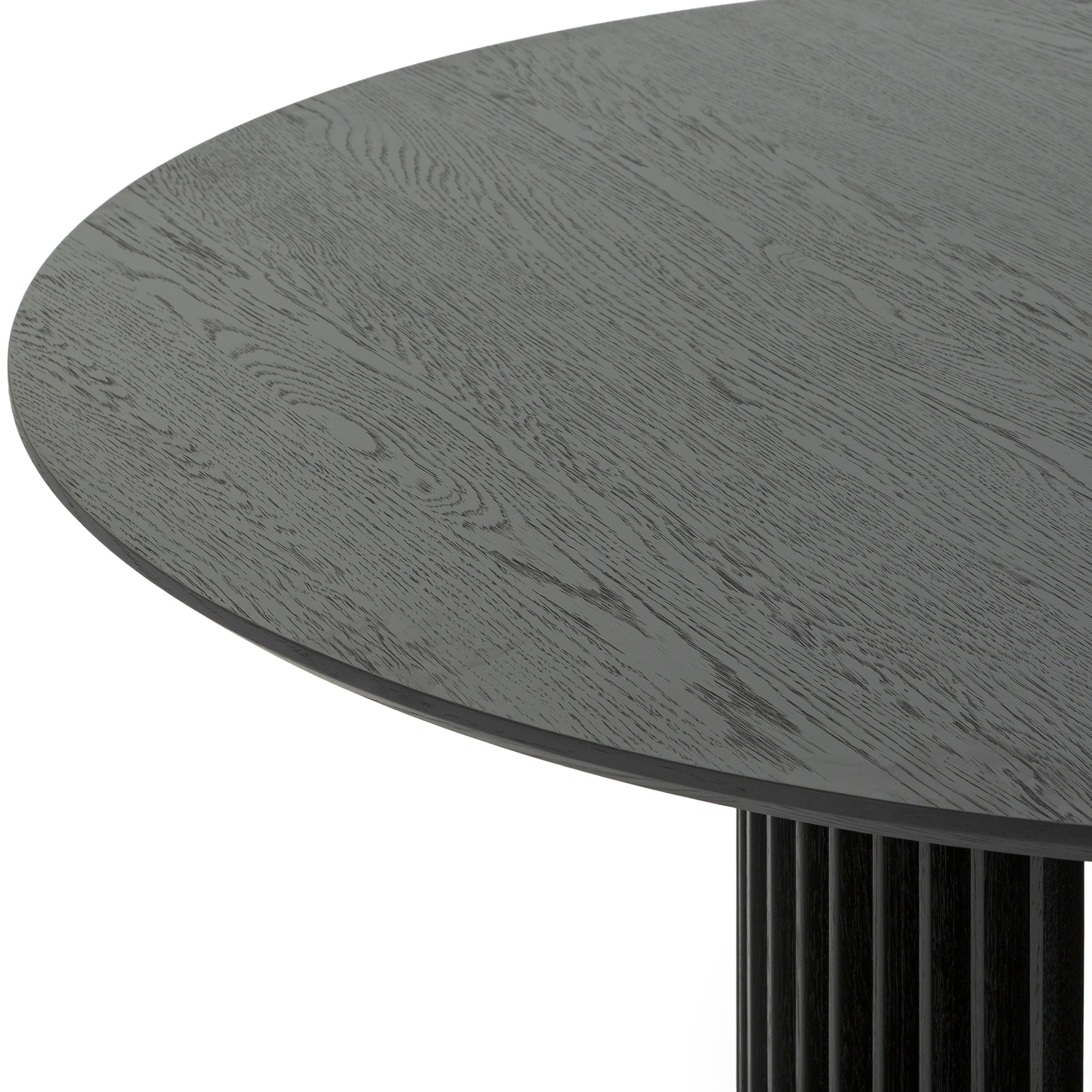Arvena 1.4m Round Dining Table - Black Stain Dining Table Cube Home-Core