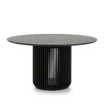 Arvena 1.4m Round Dining Table - Black Stain Dining Table Cube Home-Core