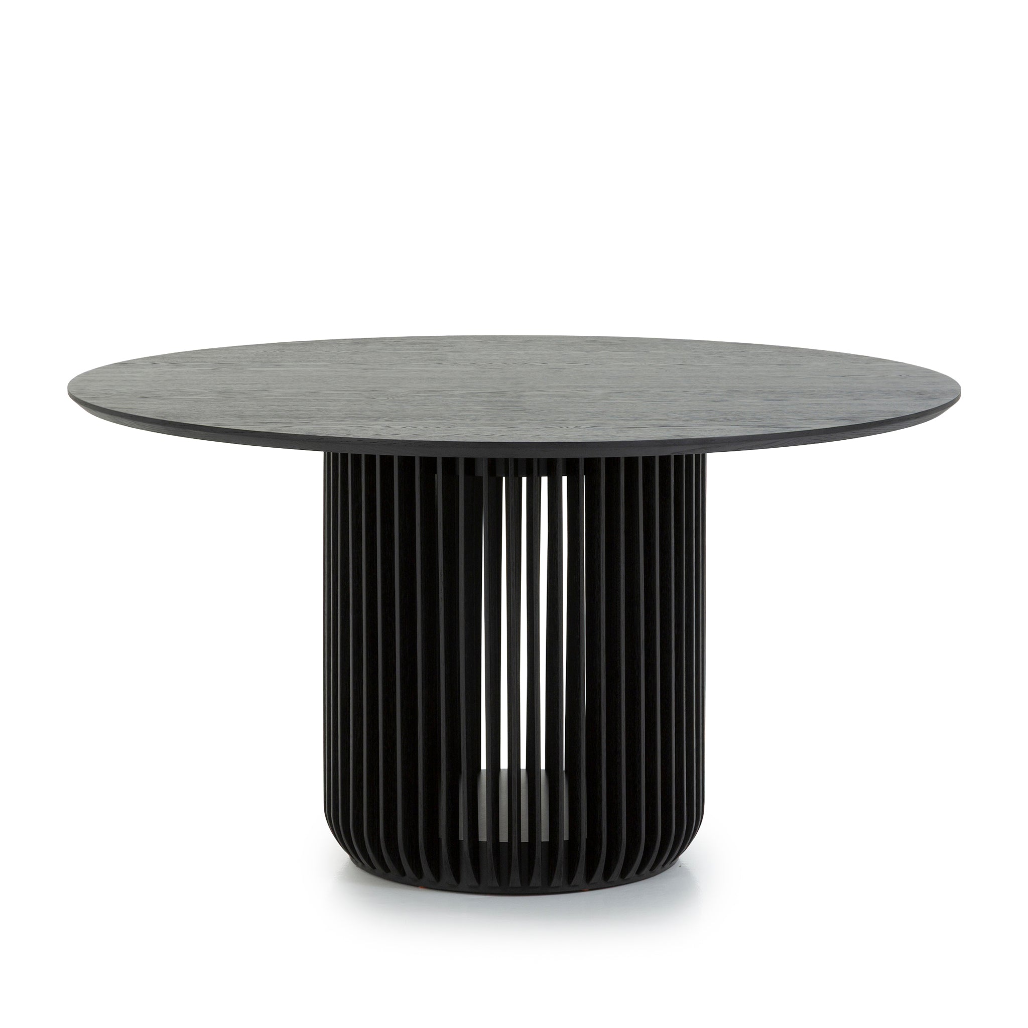Arvena 1.4m Round Dining Table - Black Stain Dining Table Cube Home-Core