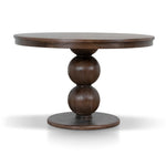 Orlun 1.2m Round Elm Dining Table - Walnut Dining Table Nicki-Core