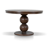 Orlun 1.2m Round Elm Dining Table - Walnut Dining Table Nicki-Core