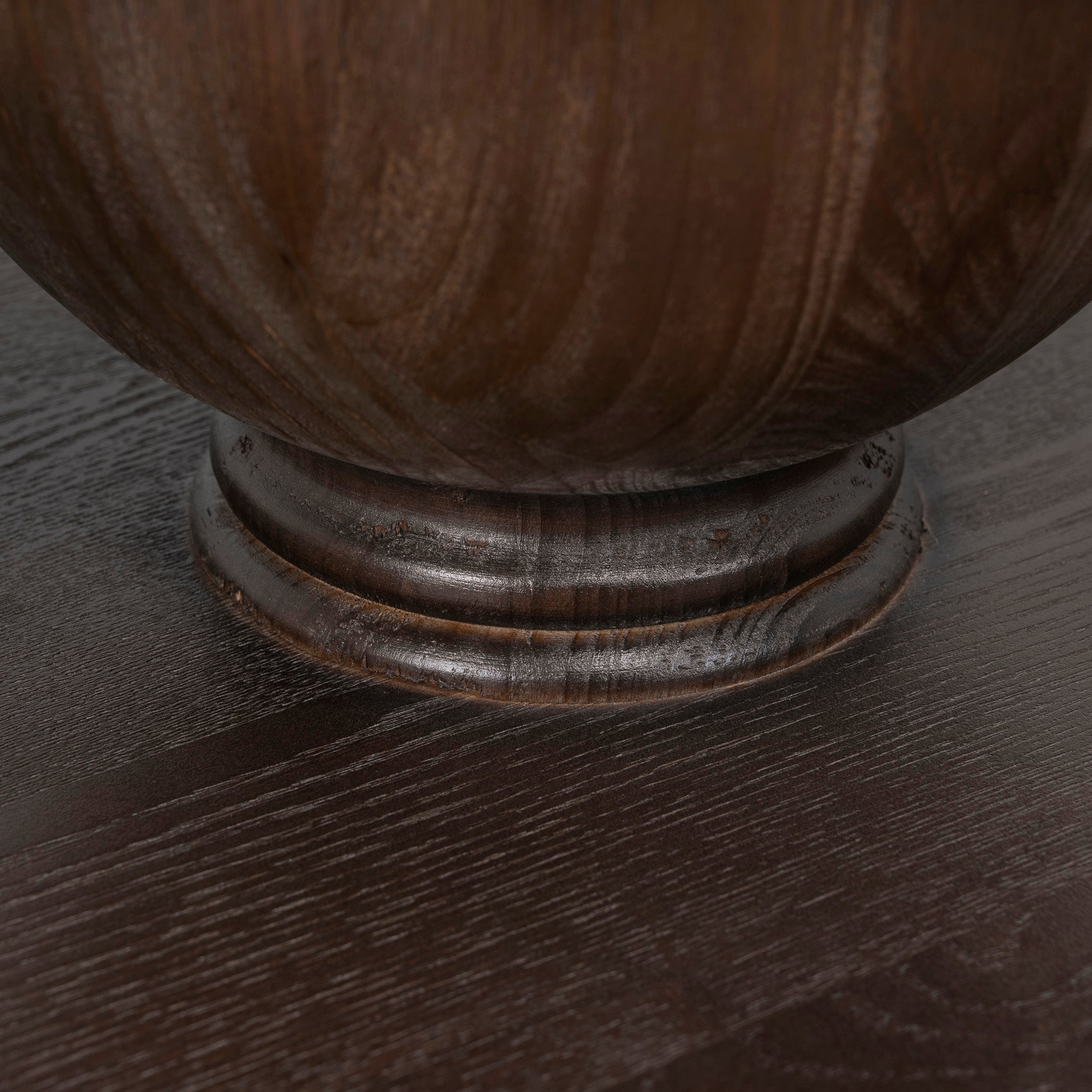 Orlun 1.2m Round Elm Dining Table - Walnut Dining Table Nicki-Core