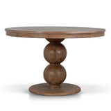 Ex Display - Orlun 1.2m Round Elm Dining Table - Natural Dining Table Nicki-Core